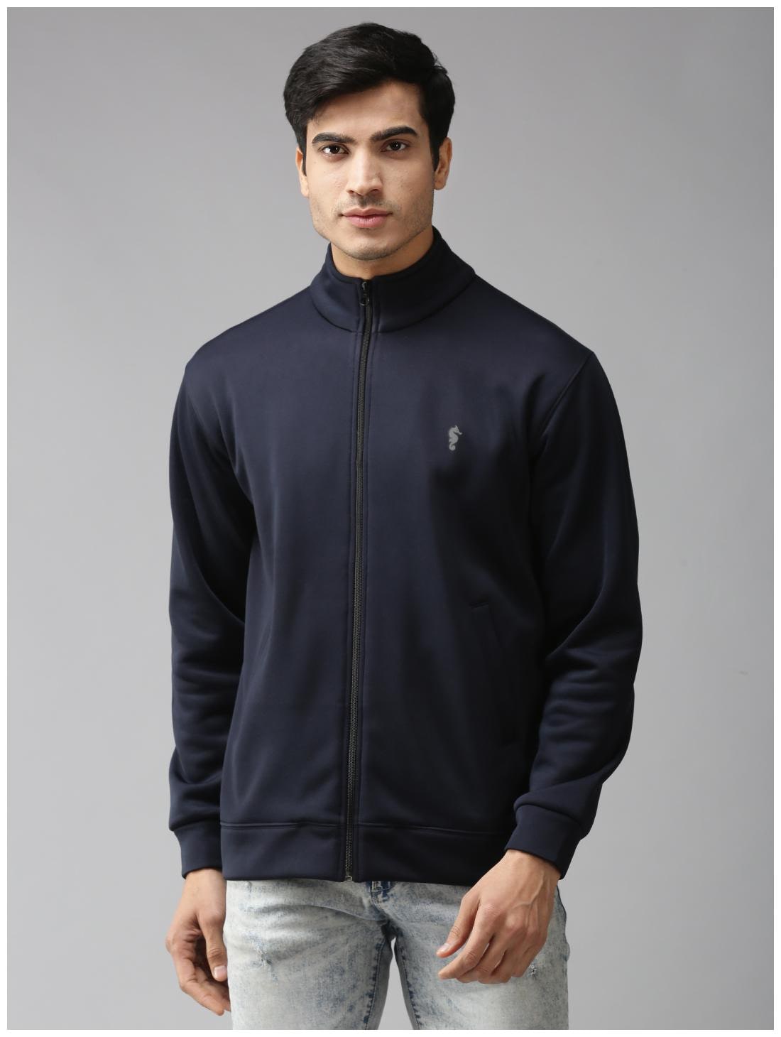 

EPPE Men Blue Solid Bomber jacket