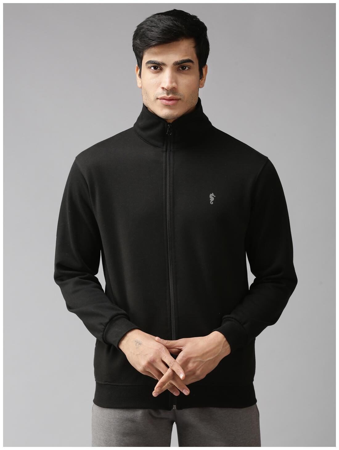 

EPPE Men Black High neck Sweatshirt