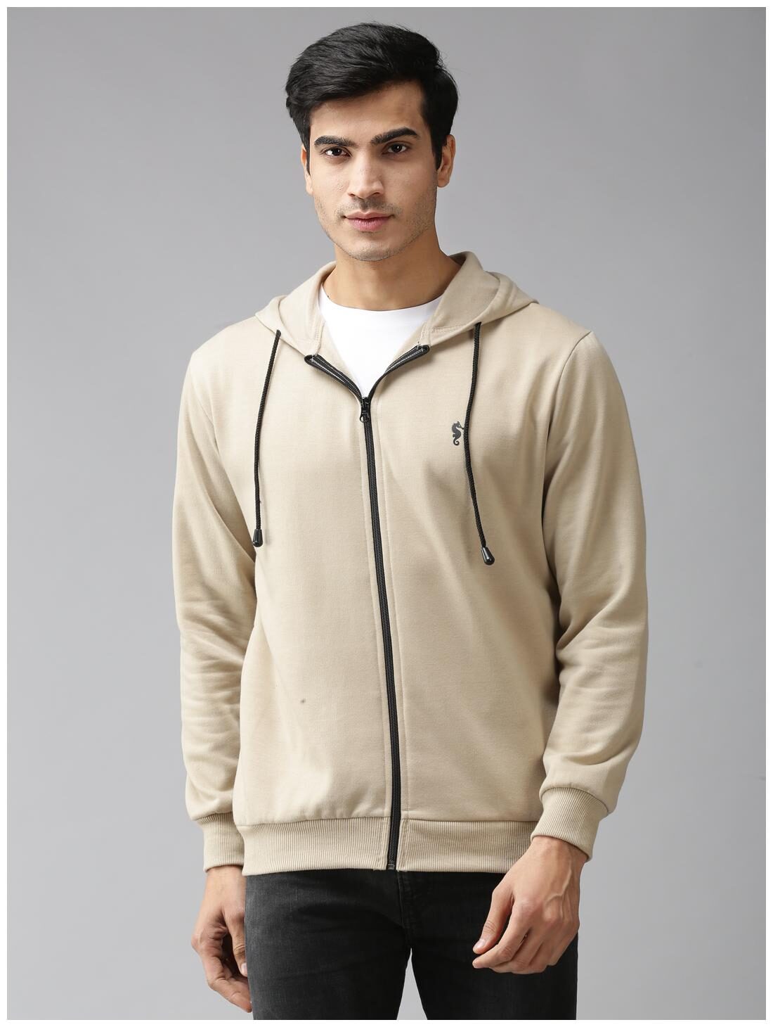 

EPPE Men Beige Hooded Hoodie