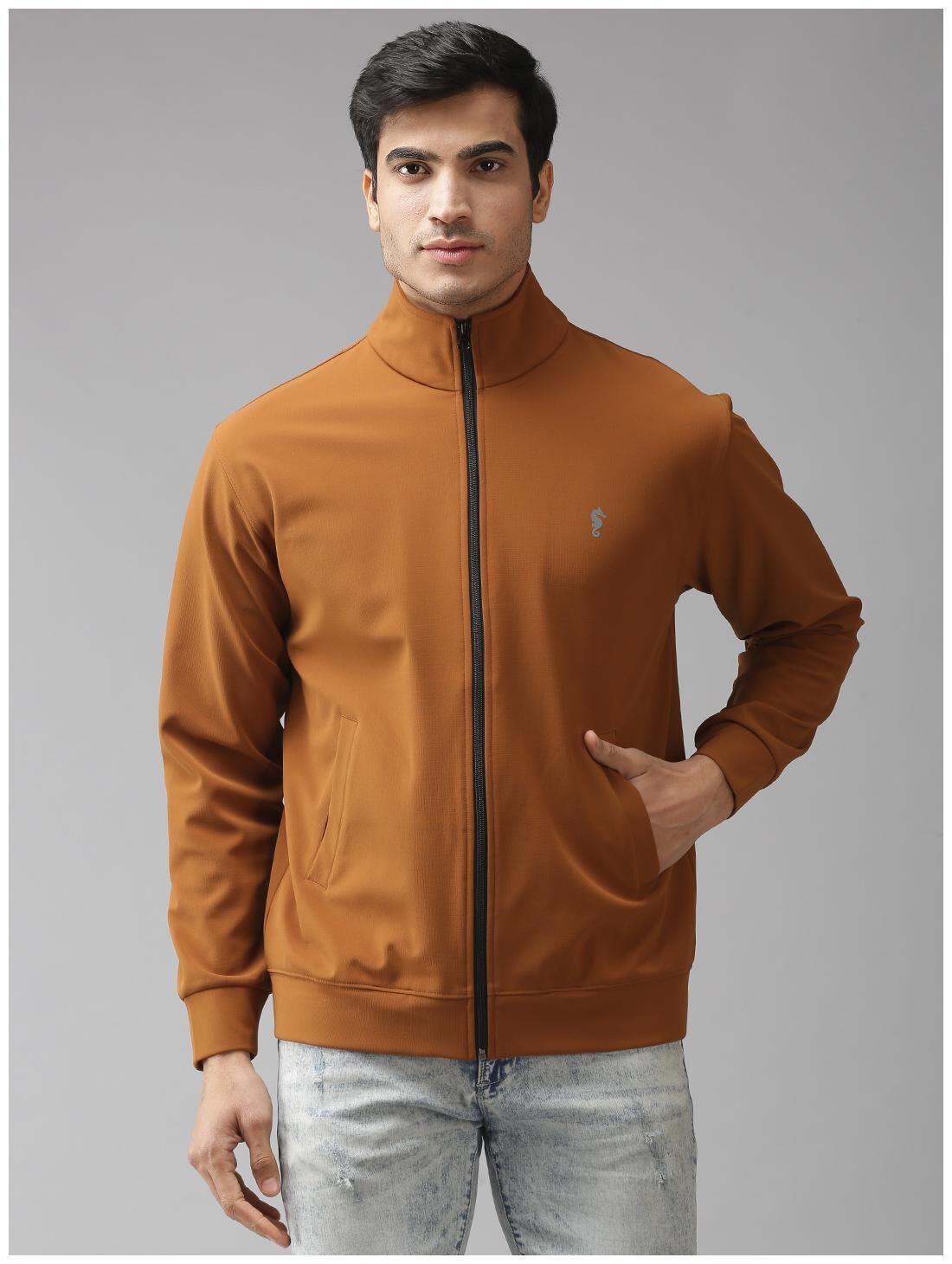 

EPPE Men Brown Solid Bomber jacket