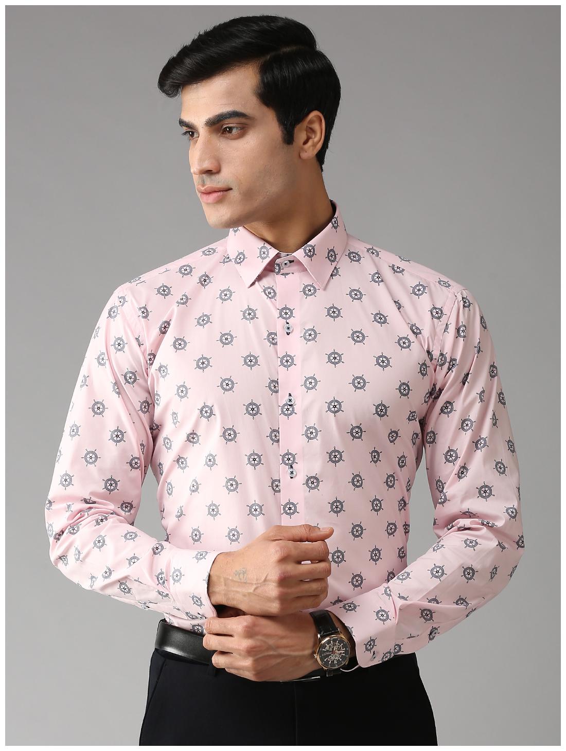 

EPPE Men Pink Printed Slim Fit Casual Shirt