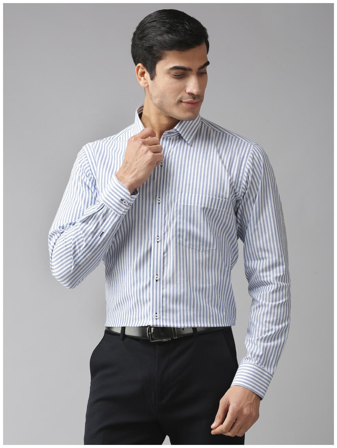 

EPPE Men Slim fit Formal Shirt - White Blue