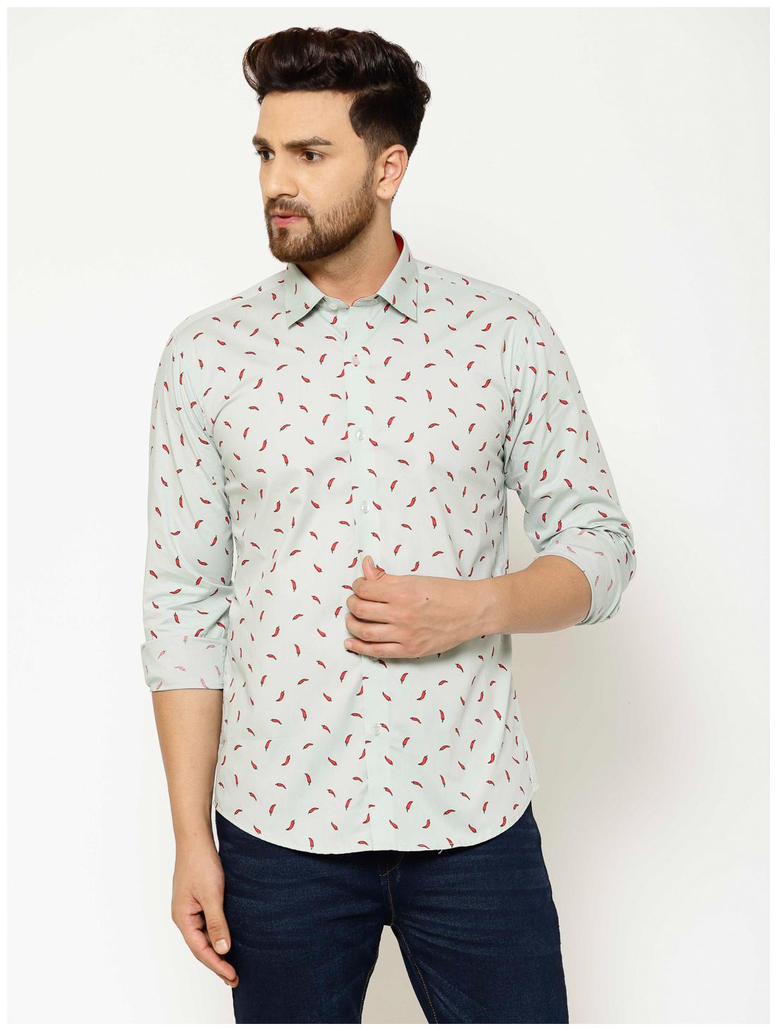 

EPPE Men White Printed Slim Fit Casual Shirt
