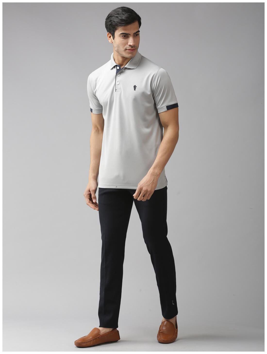

EPPE Men Grey Regular fit Polyester Polo collar T-Shirt - Pack Of 1