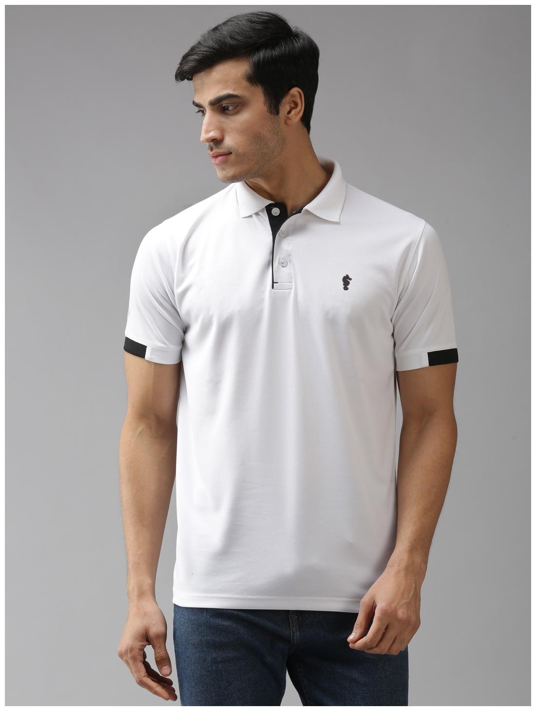 

EPPE Men White Regular fit Polyester Polo collar T-Shirt - Pack Of 1