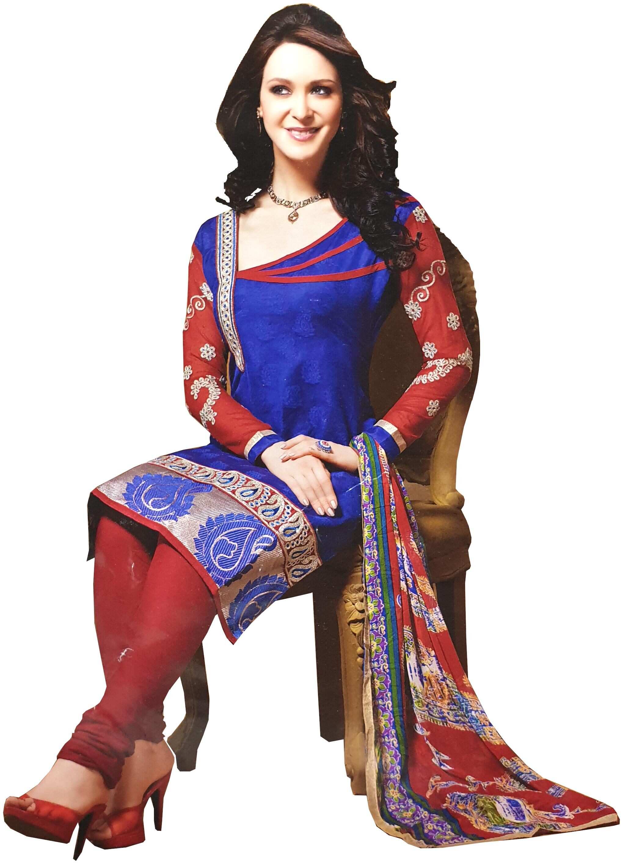 

Epraiser Embroidered Classic Designer Semi-Stitched Cotton Dress Material