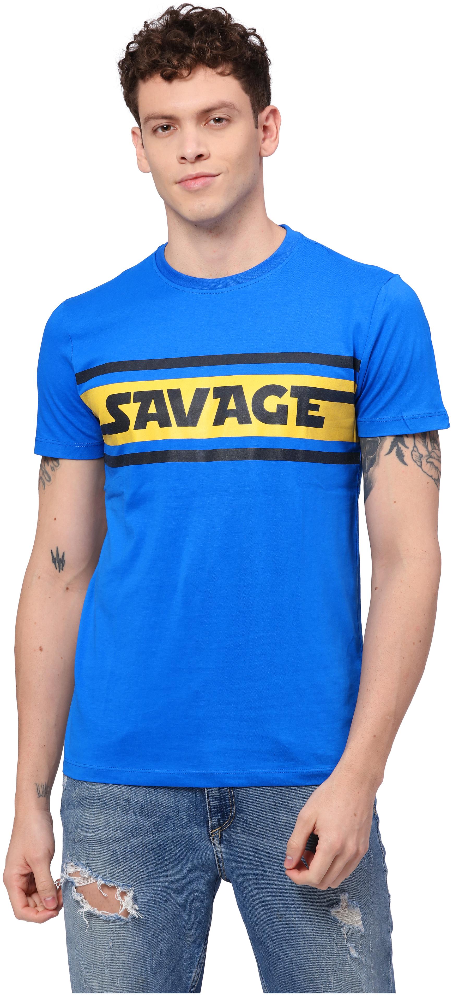 

EPYSODE Men Blue Slim fit Cotton Round neck T-Shirt - Pack Of 1