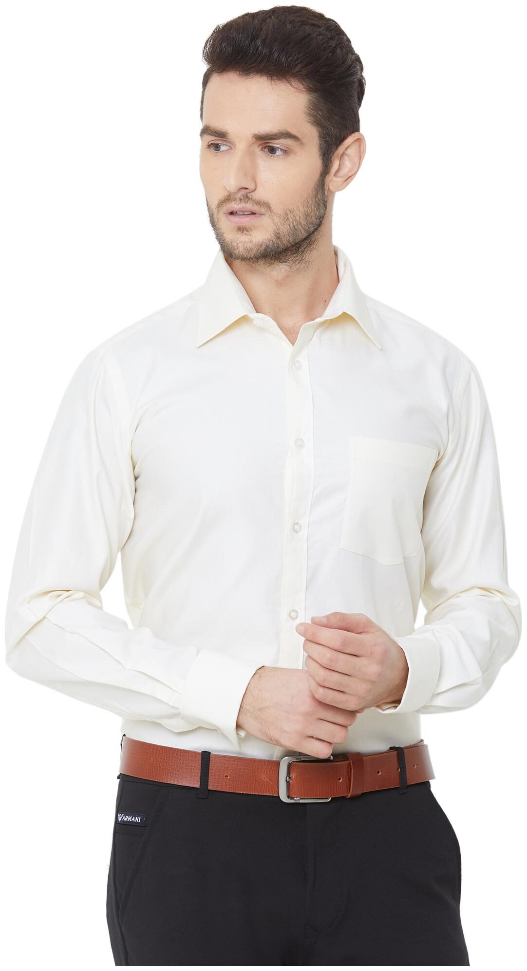 

Equinox Men Regular fit Formal Shirt - Cream