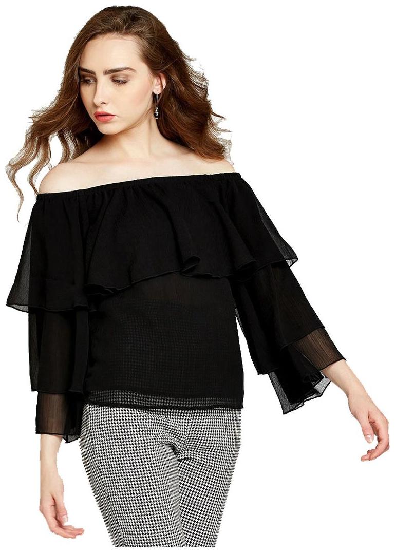 

Era Style Women Solid Regular top - Black
