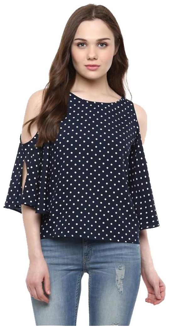 

Era Style Women Polka dots Regular top - Blue