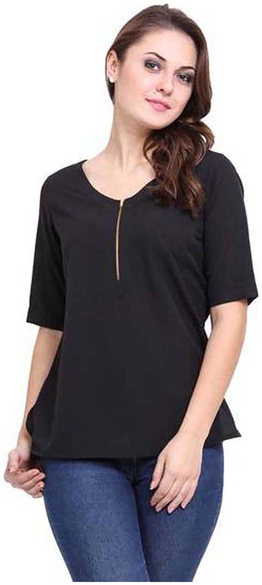 

Era Style Women Solid Regular top - Black