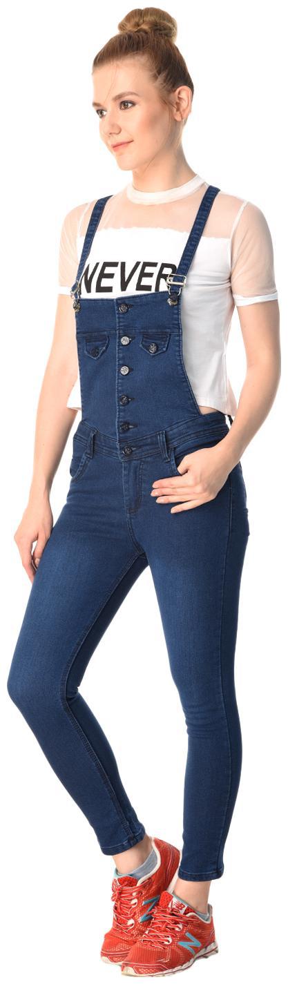 

ESSENCE JEANS Solid Dungaree - Blue