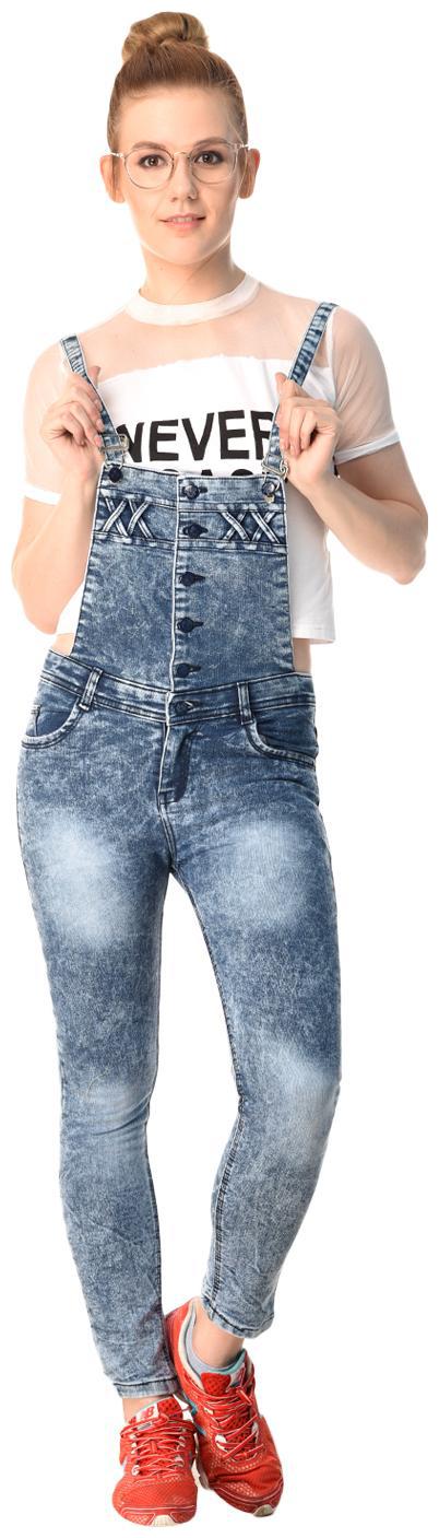 

ESSENCE JEANS Solid Dungaree - Blue