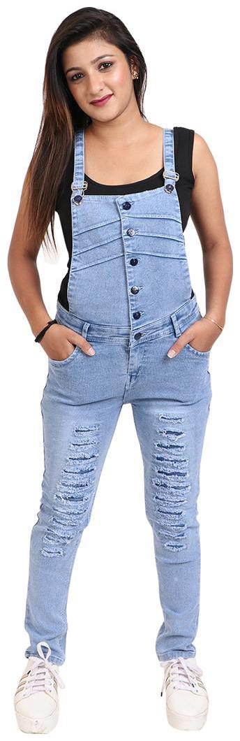 

ESSENCE JEANS Solid Dungaree - Blue