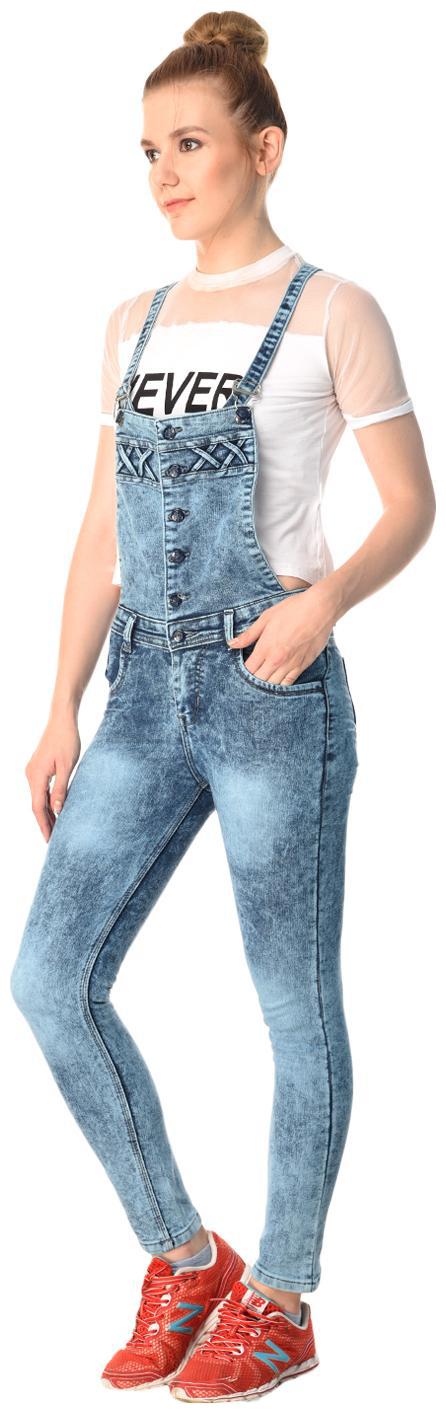 

ESSENCE JEANS Solid Dungaree - Blue