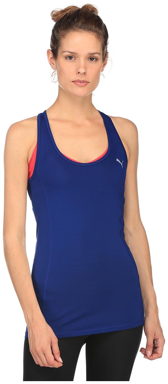 

Puma Women Blue Regular fit Round neck Polyester T shirt