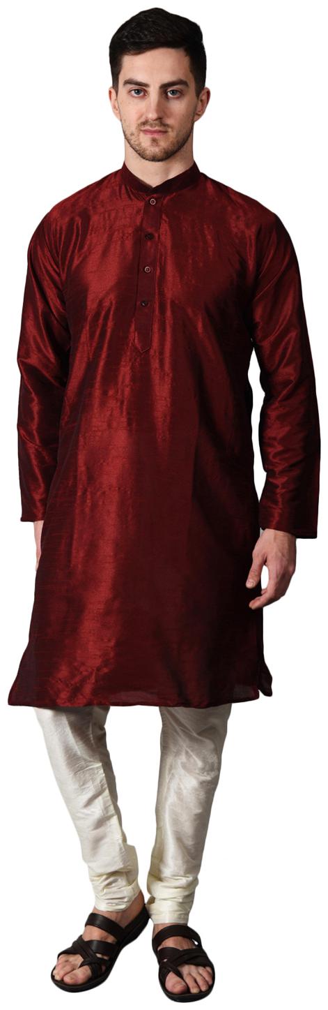 

Ethico Maroon Solid Kurta and Churidar