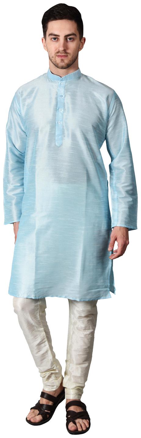 

Ethico Blue Solid Kurta and Churidar