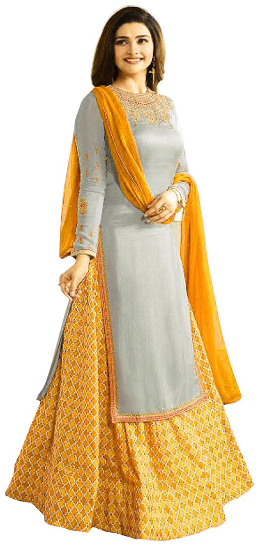 

Ethnic Yard Designer Japan Crept Indo-Western Sharara Suit