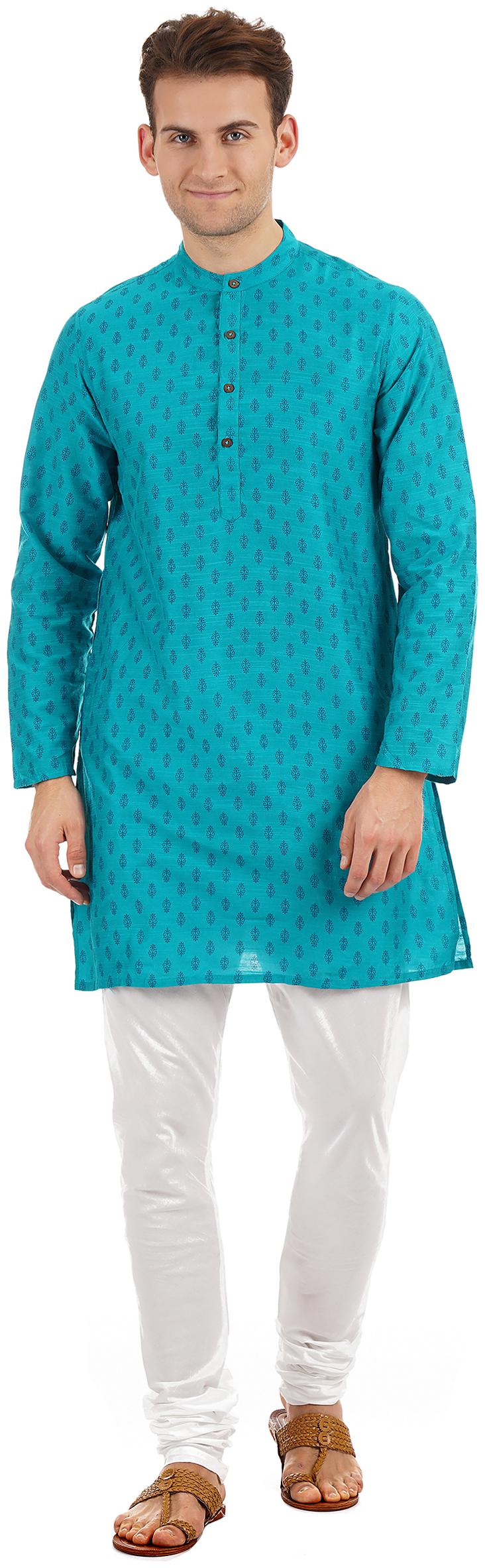 

Ethnicity Men Blue Slim Fit Kurta