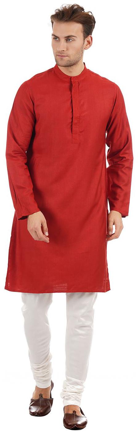 

Ethnicity Men Red Slim Fit Kurta