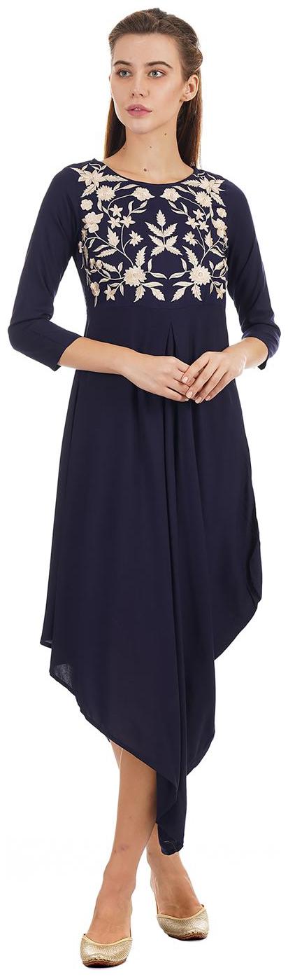 

Ethnicity Women Blue Assymetrical Kurta