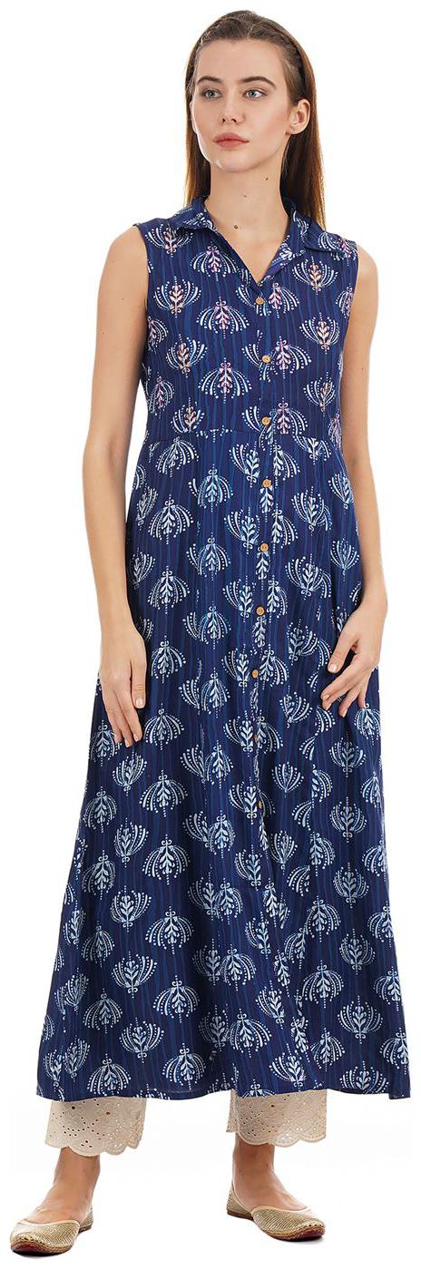

Ethnicity Women Blue A Line Kurta
