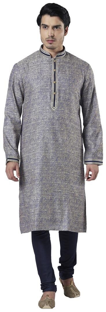 

Ethnix By Raymond Men Grey Regular Fit Kurta