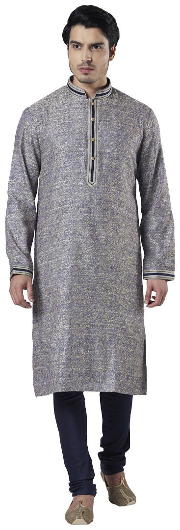 

Ethnix By Raymond Men Grey Regular Fit Kurta