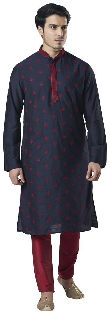 

Ethnix By Raymond Men Blue Regular Fit Kurta