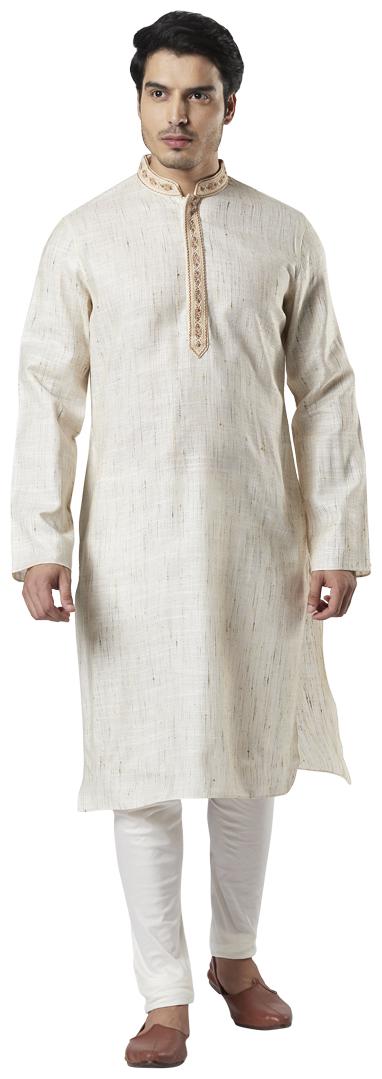 

Ethnix By Raymond Men Off White Regular Fit Kurta