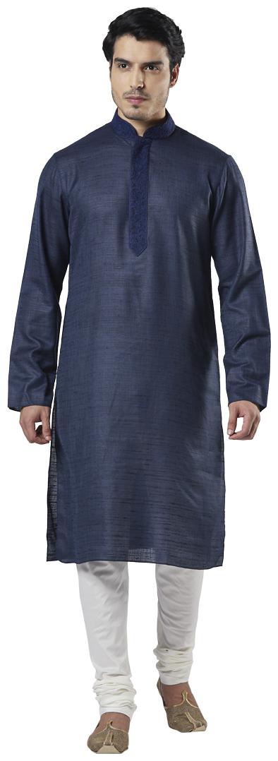 

Ethnix By Raymond Men Blue Regular Fit Kurta