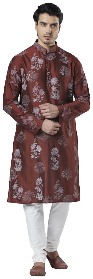 

Ethnix By Raymond Men Brown Regular Fit Kurta