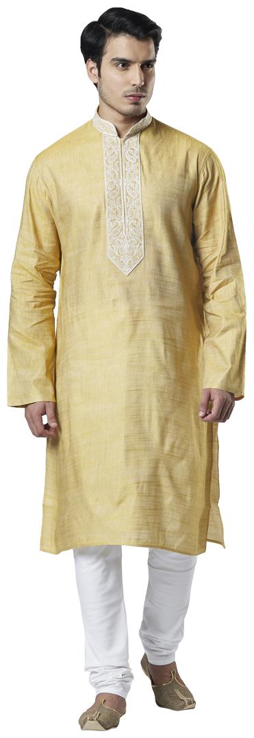 

Ethnix By Raymond Men Yellow Regular Fit Kurta