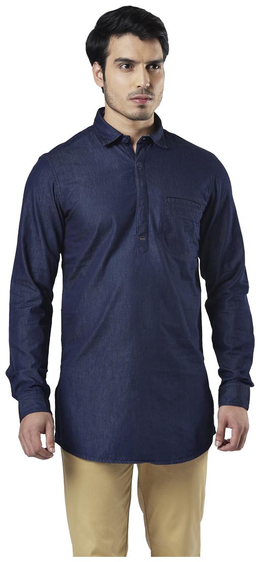 

Ethnix By Raymond Men Blue Regular Fit Kurta