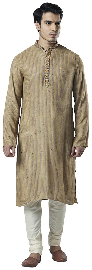 

Ethnix By Raymond Men Beige Regular Fit Kurta