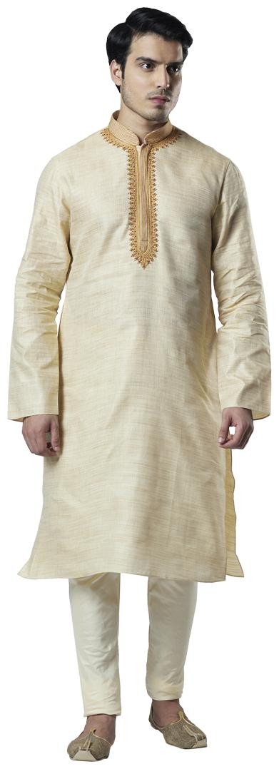 

Ethnix By Raymond Men Beige Regular Fit Kurta