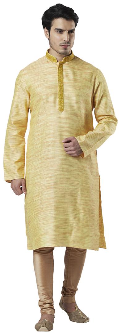 

Ethnix By Raymond Men Yellow Regular Fit Kurta