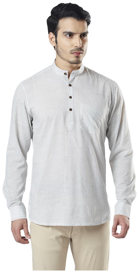 

Ethnix By Raymond Men Grey Regular Fit Kurta