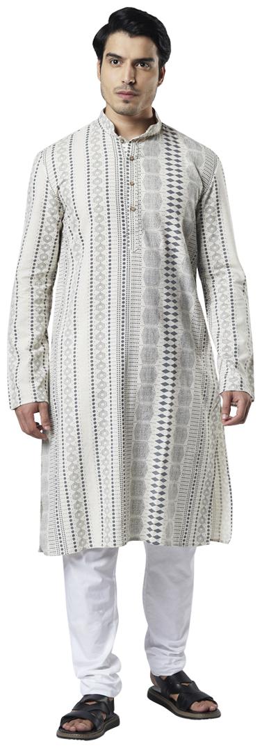 

Ethnix By Raymond Men Off White Regular Fit Kurta