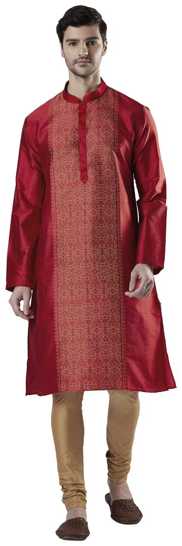 

Ethnix By Raymond Men Red Regular Fit Kurta