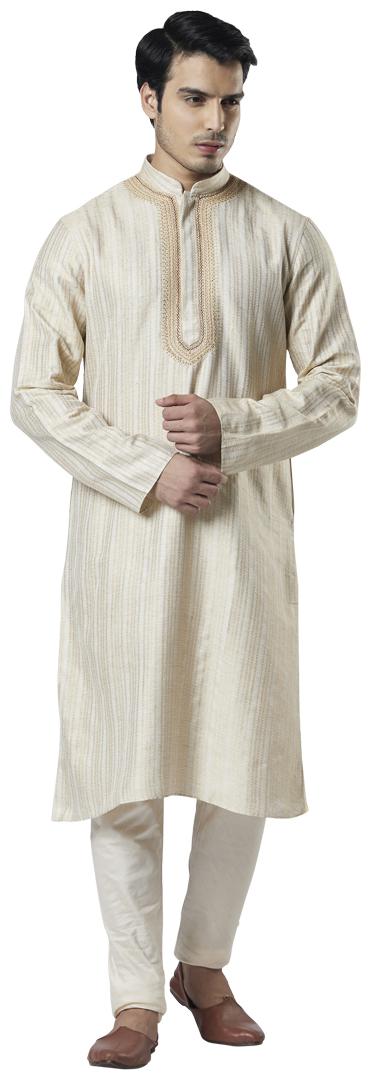 

Ethnix By Raymond Men Beige Regular Fit Kurta