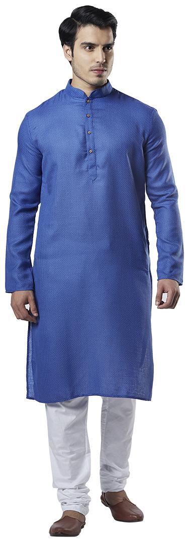 

Ethnix By Raymond Men Blue Regular Fit Kurta