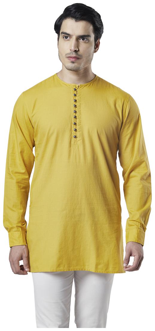

Ethnix By Raymond Men Yellow Regular Fit Kurta