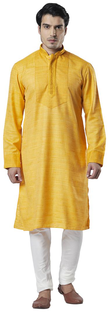 

Ethnix By Raymond Men Yellow Regular Fit Kurta