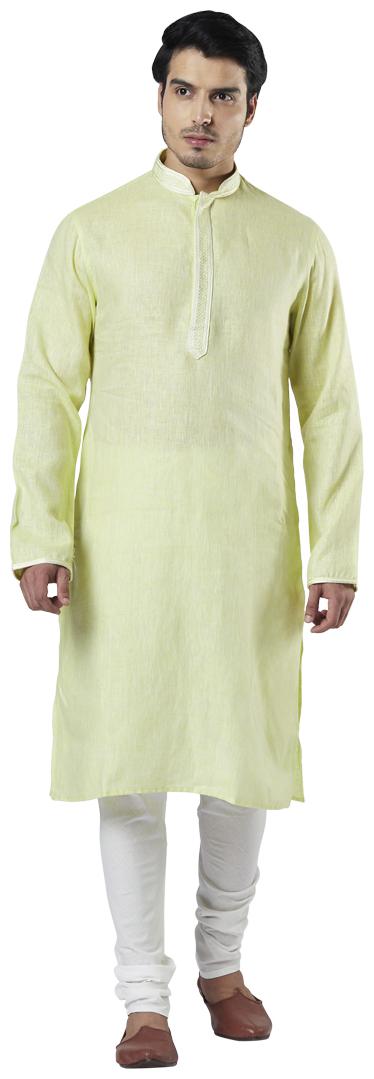 

Ethnix By Raymond Men Yellow Regular Fit Kurta