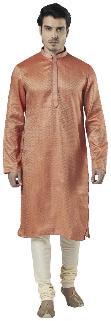 

Ethnix By Raymond Men Orange Regular Fit Kurta
