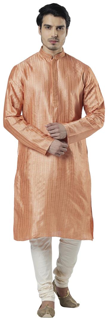 

Ethnix By Raymond Men Orange Regular Fit Kurta