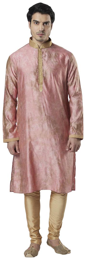 

Ethnix By Raymond Men Pink Regular Fit Kurta