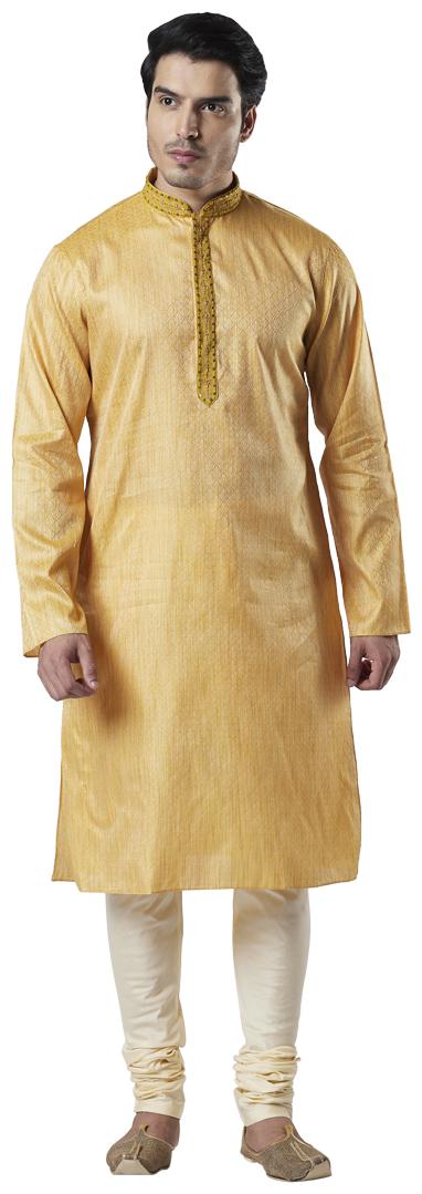 

Ethnix By Raymond Men Yellow Regular Fit Kurta